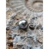Bélière en argent avec perle de Tahiti naturelle | Bijou unique